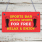 Sports Bar Man Cave Bar Pub Beer Football Hanging Sign Plaque Gift For Him