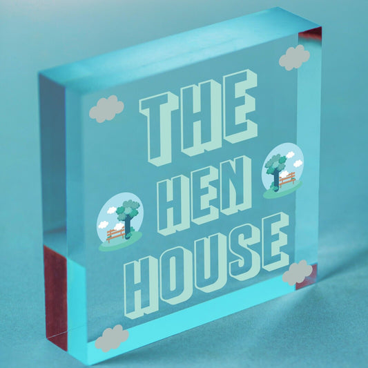 The Hen House Garden House Hanging Plaque Chicken Coop Sign Indoor Outdoor Gift