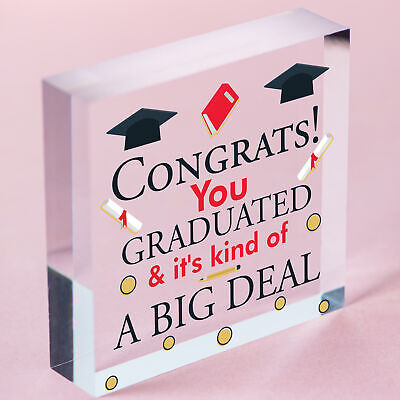 Big Deal Graduation Wooden Heart Keepsake Gift Congratulations Party Decorations