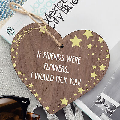 Best Friend Birthday Christmas Gifts For Women Wooden Heart Friend Ornament