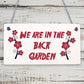 Back Garden Signs Hanging Door Wall Plaque Welcome Sign Home Decor Family Gift