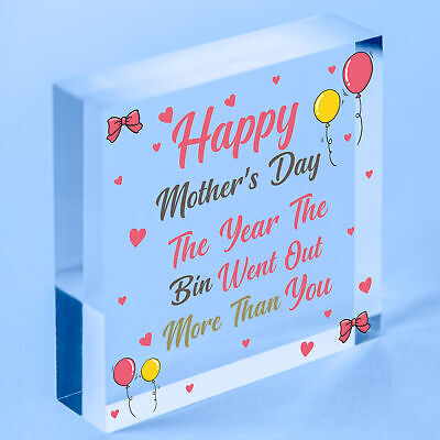 Funny Mothers Day Gift For Mum Mummy Lockdown Novelty Mother's Day Gift Sign