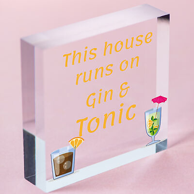 Gin Signs For Garden Shed SummerHouse Funny Alcohol Party Gift Wall Plaque Sign