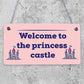 Princess Castle Plaque Door Playroom Bedroom Sign Gift Baby Girl Fairytale Decor