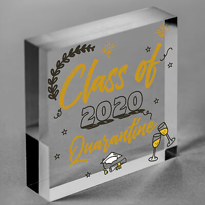 Funny Graduation Gift For Daughter Son Wood Heart Class Of 2020 Quarantine