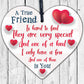 Best Friend Gifts Wood Heart Gift For Friend Colleague Friendship Birthday Gifts