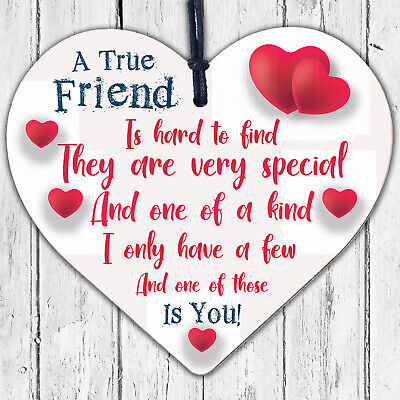 Best Friend Gifts Wood Heart Gift For Friend Colleague Friendship Birthday Gifts