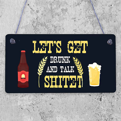 FUNNY Rude Bar Sign For Garden Man Cave Pub Bar Beer Vodka Gin Gift