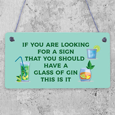 Gin Bar Garden Hanging Plaque Alcohol Man Cave Vintage Gin Shed Sign Gift