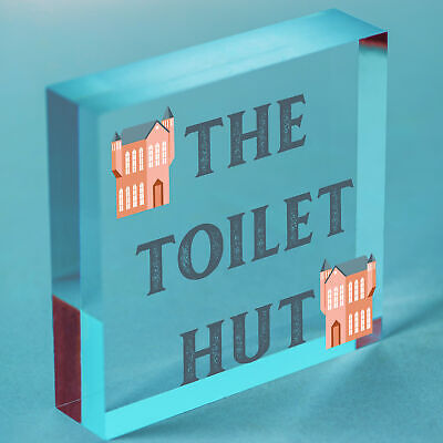 The Toilet Hut Shabby Chic Bathroom Sign Seaside Plaques Beach Nautical Gifts