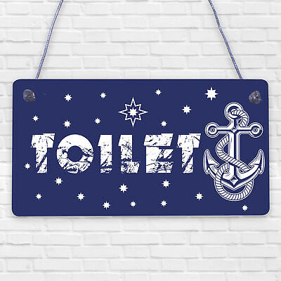 Nautical Toilet Bathroom Decor Gifts Home Decor Hanging Sign Decorations