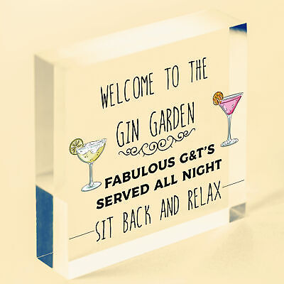 Gin Garden Welcome Sign Home Bar Garden Sign Bar Decor Gift Alcohol Gin Gift