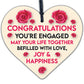 Wedding Engagement Couple Gift Congratulations Wooden Heart Plaque Mr & Mrs Gift