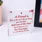 THANK YOU FRIENDSHIP GIFT Wood Heart Best Friend Plaque Birthday Gift For Friend