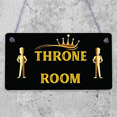 Throne Room Bathroom Toilet Door Plaque Bathroom WC Ladies Gents Sign Funny Gift