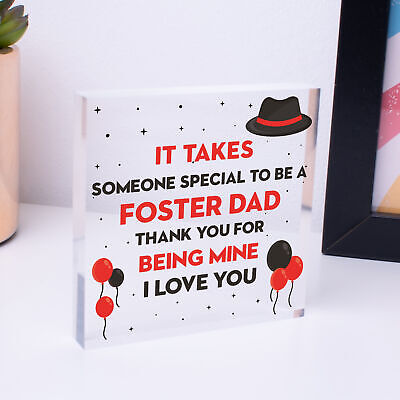 Christmas Gifts For Dad Thank You Wood Heart Foster Dad Father Daughter Son Gift