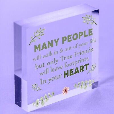 BEST FRIEND Keepsake Gift Wooden Heart Plaque Birthday Christmas Gift For Women