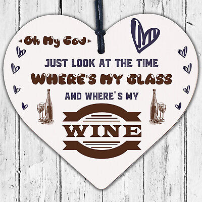 Where's My Wine Funny Alcohol Gift Home Bar Plaque Pub Friends Best Friend Signs