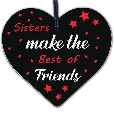 Sister Gifts Best Friend Plaque Heart Christmas Friendship Sign Thank You Gifts