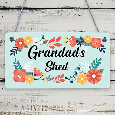 Grandad's Shed Man Cave Workshop Garden Tool Shed Hanging Plaque Home Gift Sign