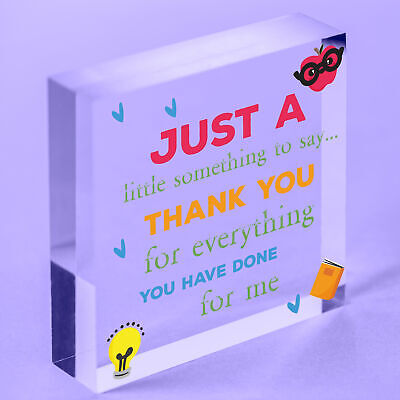 Thank You Gifts Teacher Teaching Assistant Nursery Childminder Friendship Signs