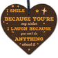 Sister Smile Big/Little Shabby Chic Gift Wooden Hanging Heart Plaque Love Sign