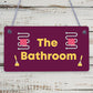 THE BATHROOM' Shabby Chic Door Sign Plaque Sign for Toilet or Bathroom The Loo