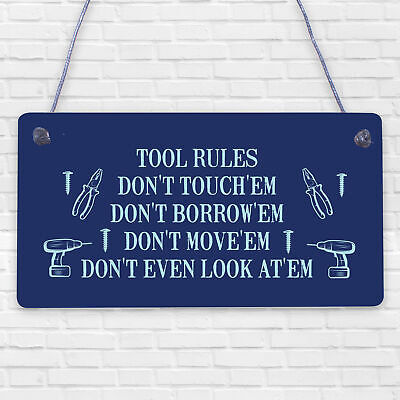 Funny Tools Sign For Man Cave Garage Shed Door Sign Gift For Men Dad Grandad