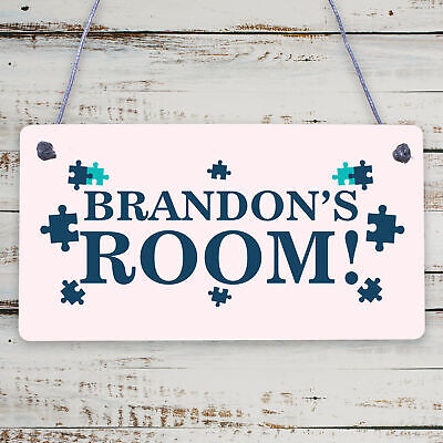 Personalised Door Space Theme Sign Kids Bedroom Grandson Son Nephew Boys