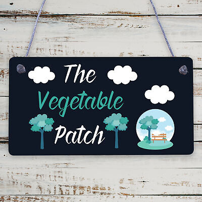 The Vegetable Patch Hanging Sign Garden Sign Summer House Plaque Shed Sign