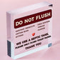 Do Not Flush Septic Tank Hanging Plaque Bathroom Wall Door Toilet Thank You Sign