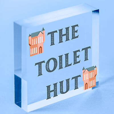 The Toilet Hut Shabby Chic Bathroom Sign Seaside Plaques Beach Nautical Gifts