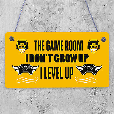 Game Room Gamer Gaming Bedroom Door Sign Novelty Christmas Gift Brother Son Dad