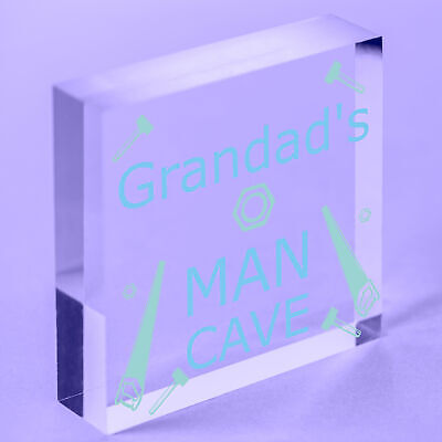 Grandads Man Cave Plaque Grandad Gifts For Christmas Gifts From Grandchildren