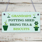 Grandads Potting Shed Sign Hanging Plaque Shed Garden Sign Grandad Gift For Him