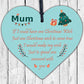 Mum Christmas Memorial Tree Decoration Hanging Wooden Bauble Gift For Mother