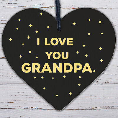 Silver Heart Tin Grandpa Gift Christmas Birthday Present To Say I Love You