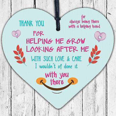 Thank You Teacher Leaving Gifts For Her Nursery Heart Plaques Childminder Friend