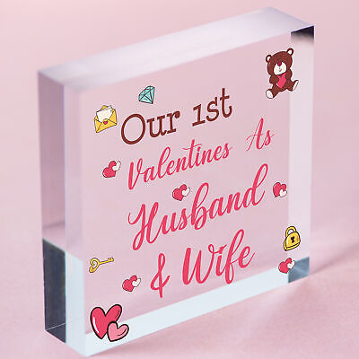 1st Valentines Day As Husband Wife Valentines Day Card For Husband Wife Heart