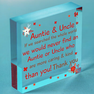 Auntie And Uncle Gifts For Birthday Christmas Wood Heart Gift From Niece Nephew