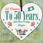 50th Birthday 50 Cheers To 50 Years Funny Wooden Heart Sign Gift For Him Her