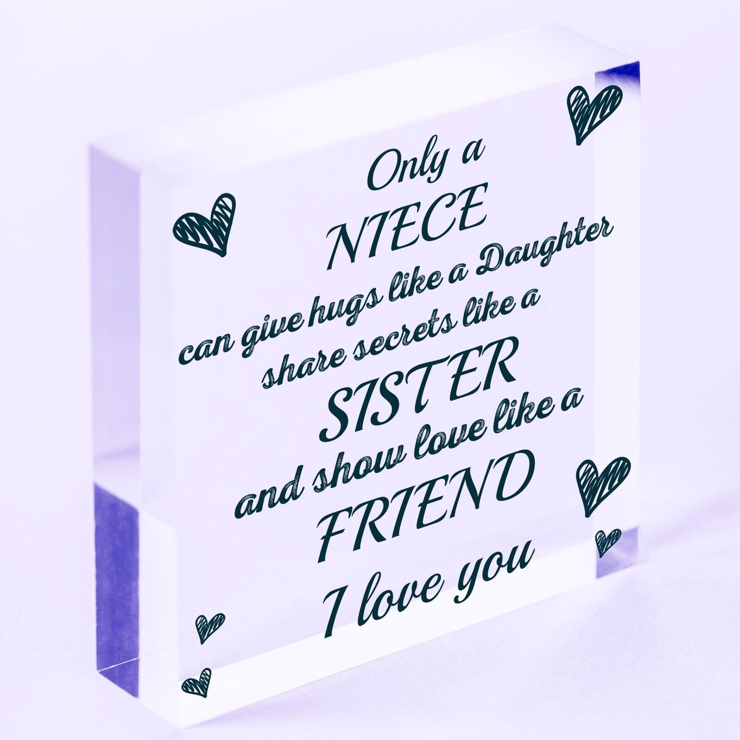 Auntie Plaque Heart Auntie Birthday Christmas Gift From Niece Nephew Sister Gift