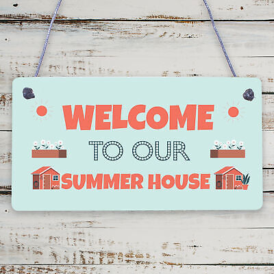 The Summer House Garden Sign Novelty Garden Shed Home Decor Gift For Garden