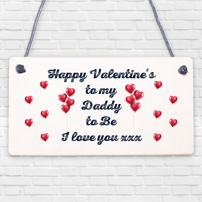 Valentines Day Card for Daddy To Be From Bump Daddy Babys 1st Valentines Card