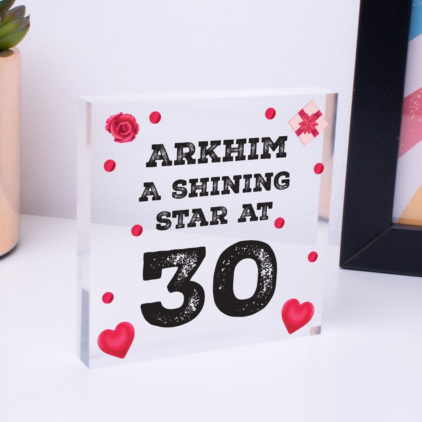 30th Birthday Gifts For Her Wooden Heart Sign Gift For Friend Sister Niece Women