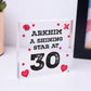 30th Birthday Gifts For Her Wooden Heart Sign Gift For Friend Sister Niece Women