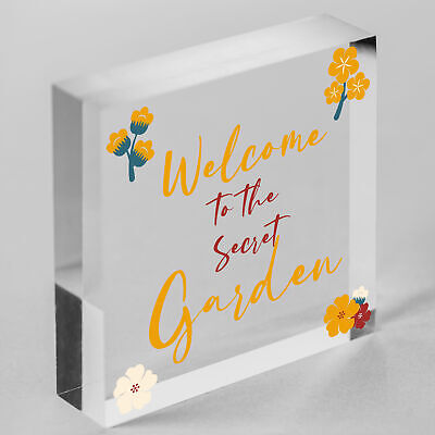 Welcome To The Secret Garden Hanging Plaque Garden Shed SummerHouse Sign Gifts