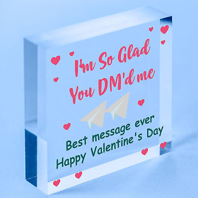 Valentines Day Gift For Him Her So Glad You Dmed Me FUNNY Joke Card