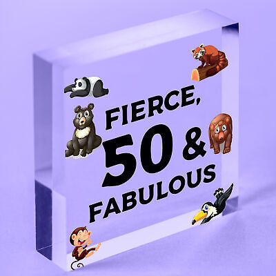 50 And Fabulous Gift 50 Birthday Decorations 50th Birthday Present For Women Men