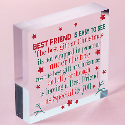 Christmas Gifts For Friend Christmas Card Friendship Thank You Wood Heart Plaque